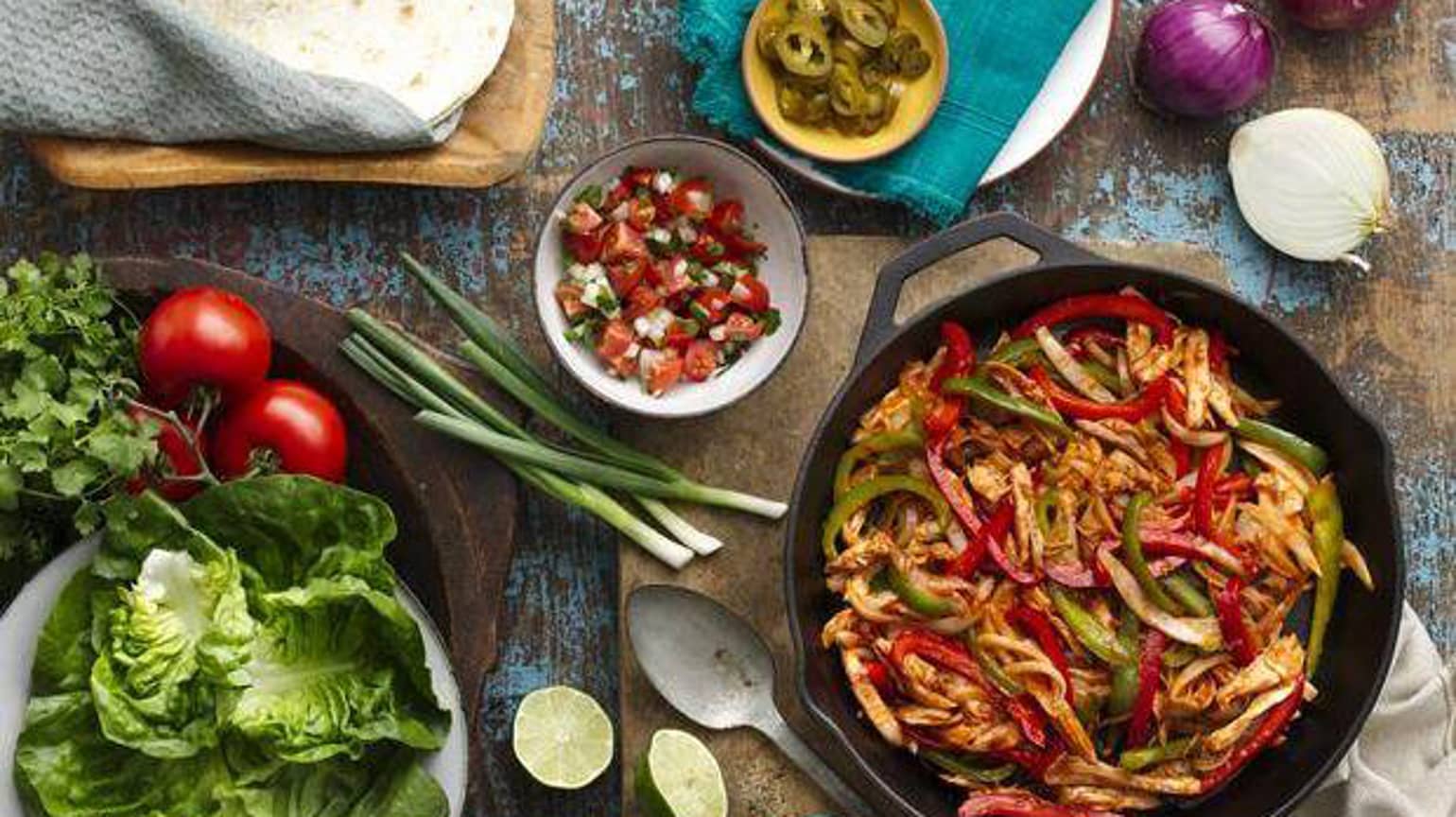 Recette de fajitas de poulet en brochettes Old El Paso